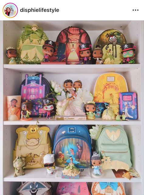 Loungefly Bag Display Wall, Loungefly Collection Display, Loungefly Bag Display, Disney Loungefly Backpack Display, Bag Display Ideas, Lounge Fly, Funko Pop Display, Disney Bags Backpacks, Disney Room Decor