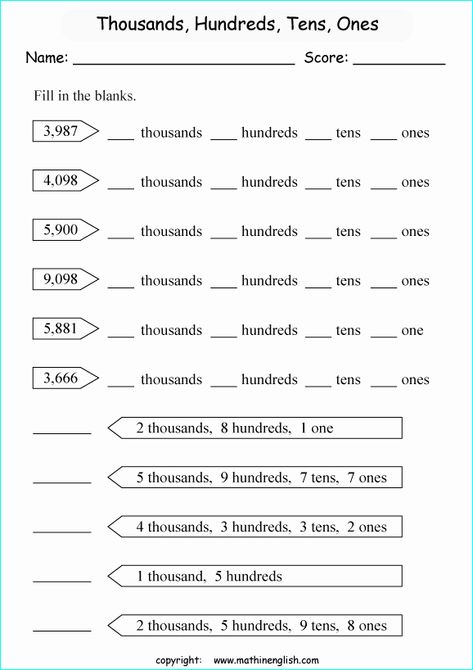 Ones Tens Hundreds Worksheet Elegant Practice Place Value Ten Thousands – Chessmuseum Template Library Ones Tens Hundreds Thousands Worksheet, Thousand Hundred Tens And Ones Worksheet, Thousands Hundreds Tens And Ones, Ones Tens Hundreds Worksheets, Place Value Hundreds Tens Ones Worksheet, Basic Math Worksheets, Place Value Blocks, 2nd Grade Reading Worksheets, Tens And Units