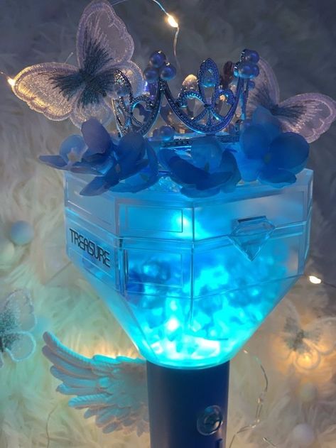 Treasure Lightstick Aesthetic, Teulight Treasure, Treasure Lightstick, Fanmade Lightstick, Lightstick Deco, Carat Bong, Yg Artist, Kpop Collection, Light Stick