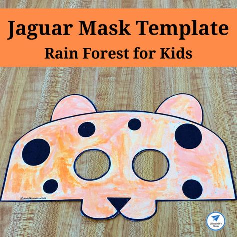 Rain Forest for Kids- Jaguar Mask Template - JDaniel4s Mom Jaguar Activities For Preschool, Fire Truck Activities, Rock Cycle Activity, Stem Task Cards, Fire Truck Craft, Jaguar Mask, Paper Plate Masks, Cow Mask, Truck Crafts