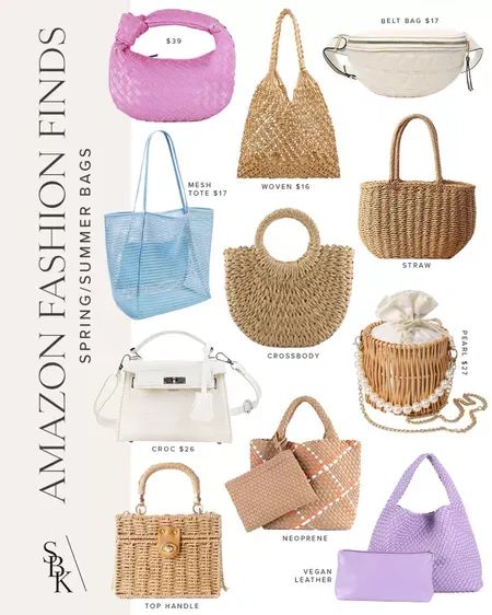 FASHION \ spring and summer bags from Amazon! All under $100. Find the cutest handbags and totes that are straw and more. | SBK Living Amazon Bag, Amazon Favorites, Perfect Handbag, Handbag For Women, Cute Handbags, Spring Fashion Outfits, Fashion Spring, Summer Fashion Outfits, Vacation Travel