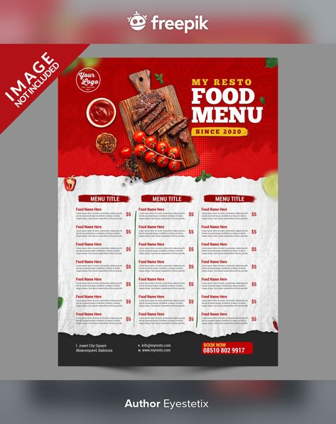 Food Menu Flyer Design, Food Flyer Design Ideas, Food Menu Design Ideas, Menu Design Layout, Catalog Design Layout, Menu Poster, Template Menu, Graphic Design Posters Layout, Menu Card Design