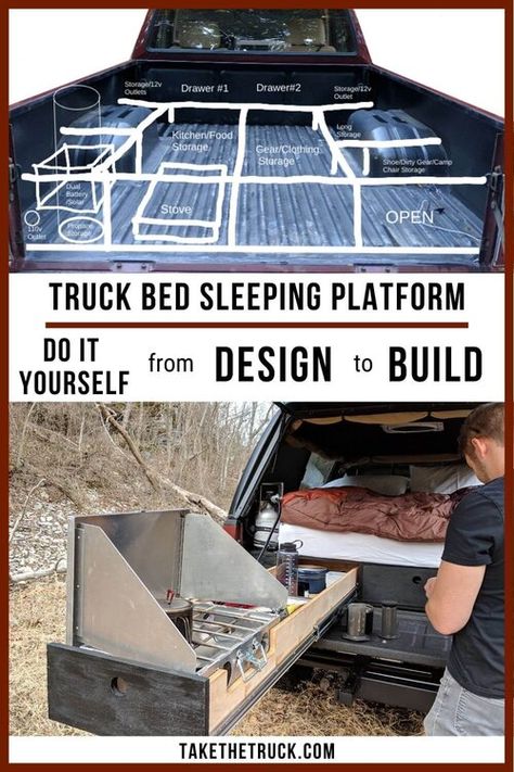 Truck Shell Camping: How to Build the Ultimate Sleeping Platform | Take the Truck Truck Bed Sleeping, Truck Shells, Diy Truck Bedding, Truck Toppers, Truck Bed Storage, Auto Camping, Truck Bed Camping, Truck Bed Camper, Camper Shells