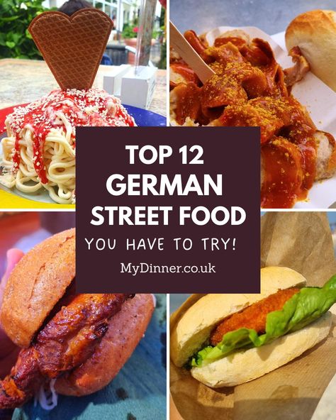 12 Most Popular German Street Food To Try and Make German Party Food, Traveling To Germany, Easy German Recipes, Street Food Recipes, German Party, Food To Try, Street Foods, Best Dishes, Party Food