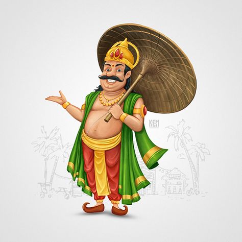 maveli, onam, maveli digital painting Adobe Illustrator Graphic Design, Adobe Fresco, Banner Background Images, Creative Ads, Ads Creative, Craft Stick Crafts, Graphic Design Illustration, Design Illustration, Background Design