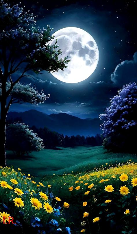 Full Moon Wallpaper, Beautiful Moon Pictures, Beautiful Scenery Photography, Dreamy Artwork, Iphone Wallpaper Hd Nature, Framed Photo Collage, Lovely Flowers Wallpaper, Moon Pictures, Background Wallpaper For Photoshop