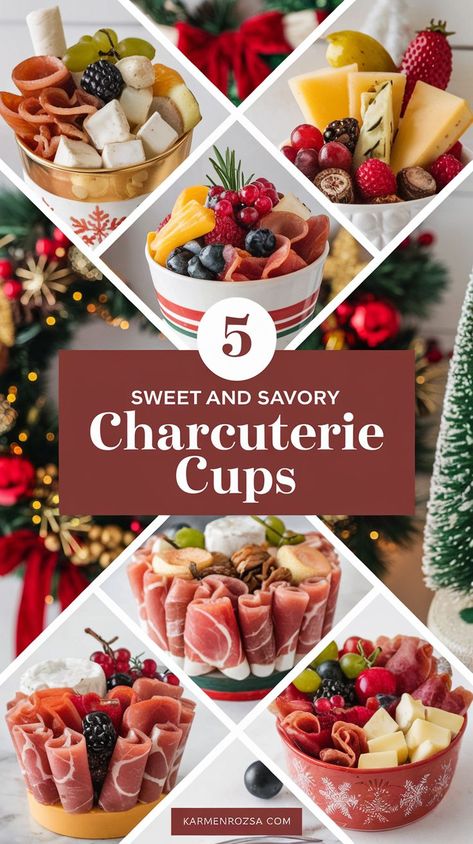 Create unforgettable appetizers with these 5 sweet and savory charcuterie cups. Perfect for any occasion, these mini charcuterie board-inspired creations will impress everyone at your next gathering. Shotcuterie Party, Charcuterie Board Cups, Christmas Charcuterie Cups, Mini Charcuterie Cups, Charcuterie Cup, Christmas Party Finger Foods, Mini Charcuterie Board, Mini Charcuterie, Charcuterie Cups