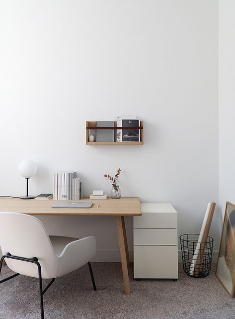 Wall magazine rack | Kroft | | Simons Wall Magazine, Desain Pantry, Home Office Setup, Home Office Space, Small Room, Minimalist Interior, Home Office Design, Decoration Design, Minimalist Home