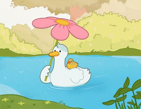 Duck pond for #blossominapril24 🐤🤍 Had fun drawing this one! Here are the hosts: @daiandqin @jackthecupcake @lenasscribbles @melissazumbrink @moonie.coco @nimoontales @cafewhimsy @prismiya Thanks for the cute prompt list!! 🌸🌷🪻 . . . . #cuteduckart #duckillustration #aprilprompts #ducklovers #procreateillustration Cute Pond Drawing, Duck Cute Drawing, Yard Drawing, Duck In A Pond, Duck Drawings, Pond Illustration, Pond Drawing, Duck Cute, Duck Dress