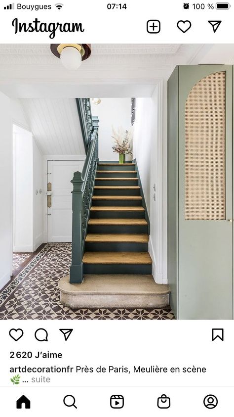 #homeimprovement #wainscoting #interiordesign #homedecor #diyprojects #renovation #decoratingideas #woodworking #architecture #homestyle Monochrome Staircase, Painted Stair Railings, Victorian Stairs, Hallway Gallery Wall, Interior Stair Railing, Stairs And Doors, White Hallway, Painted Staircases, White Stairs