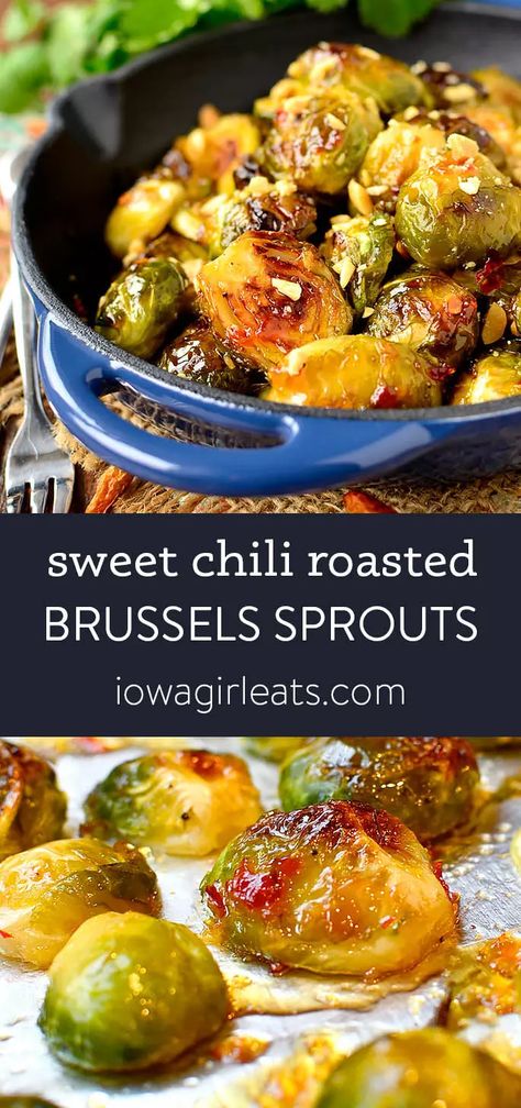 Brussel Sprout Recipes Roasted, Roasted Vegetable Recipes, Iowa Girl Eats, Roasted Brussels Sprouts, Easy Side Dish, Sprout Recipes, Ancient Grains, Dinner Sides, Veggie Side Dishes