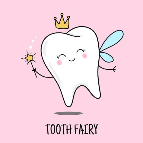 Tooth Fairy Picture Image, Tooth Fairy Drawing Easy, Tooth Fairy Cross Stitch Pattern, Tooth Fairy Stickers, Tooth Fairy Clipart, Tooth Drawing Cute, Happy First Tooth, Cute Tooth Fairy Ideas, First Tooth Fairy Ideas