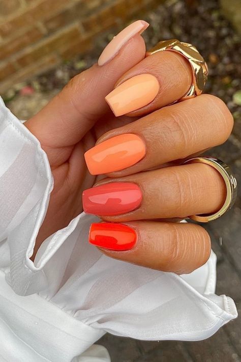 fall nail designs, fall nail ideas, fall nail inspiration, halloween nail art, Halloween nail art designs, Halloween nail design, Halloween nail designs, halloween nail ideas, halloween nails, halloween nails acrylic, nail art, nail ideas, orange nail art, orange nail art designs, orange nail art inspiration, orange nail designs, orange nail designs spring, orange nail designs summer, orange nail ideas, orange nail inspiration, orange nail inspirations, orange nail polish, orange nails, orange Red Orange Nails, Monochromatic Nails, Bright Orange Nails, Hollywood Nails, Orange Nail Designs, Orange Nail, Top Nail, Short Acrylic Nails Designs, Yellow Nails