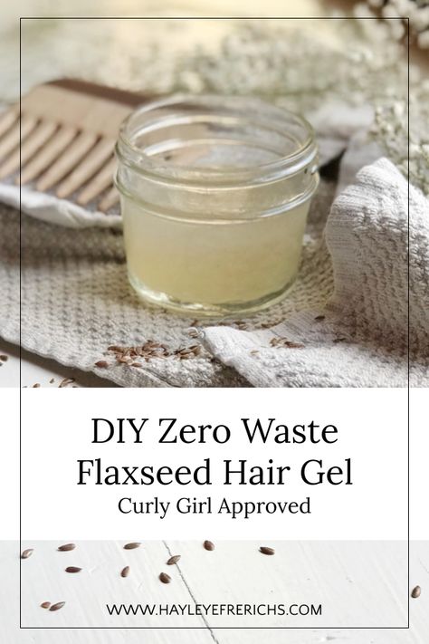 DIY zero waste flaxseed hair gel curly girl approved Flaxseed Hair Gel, Diy Zero Waste, Gel Curly Hair, Flaxseed Gel, Brown Spots Removal, Homemade Hair Products, Curly Girl Method, Flaxseed, Beauty Recipe