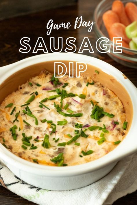 Sausage Dip Recipe, Cheddar Cheese Dip, Sausage Cheese Dip, Andouille Sausage Recipes, Heavy Appetizers, Sausage Dip, Fennel Sausage, Best Sausage, Sage Sausage