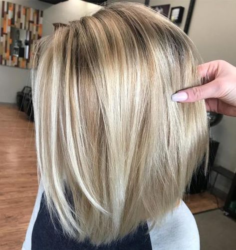 Blonde Hair Over 50, Balayage Lob, Tousled Hair, Lob Haircut, Shoulder Length Hair Cuts, Blonde Bobs, Blonde Balayage, Bob Hairstyle, Blonde Hair Color