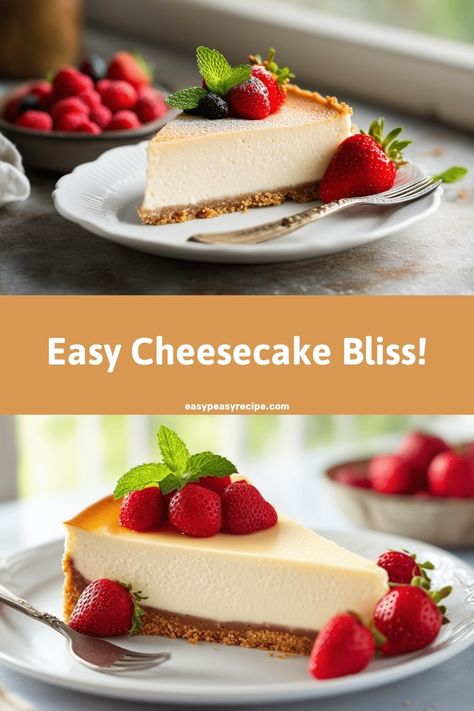 Easy No-Bake Cheesecake Recipe: Creamy, Quick, & No Oven Needed! Small Cheesecake Recipe, Cheesecake Recipe No Water Bath, Quick Sweets, Small Cheesecakes, Easy Impressive Dessert, Easiest Dessert, Easy Zucchini Recipes, Simple Family Meals, Easy No Bake Cheesecake