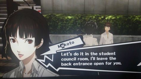 Unintentionally humorous video game dialogue? Video Game Dialogue, Persona Akira, Makoto Niijima, Persona Series, Sing For You, Megami Tensei, Student Council, Discussion Questions, Ghost Cat