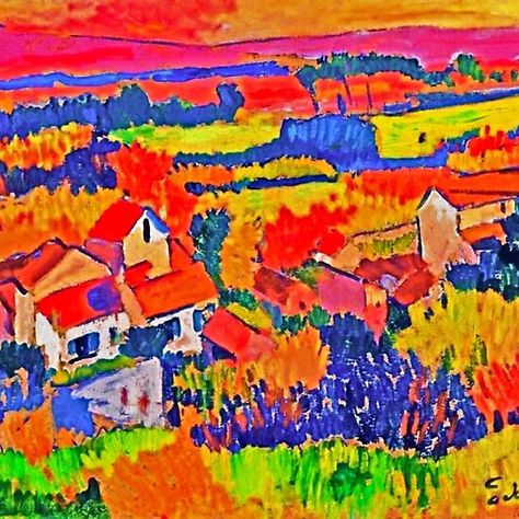 Andre Derain Fauvism, Andre Derain Paintings, Fauvist Art, Colourful Landscape, Andre Derain, André Derain, Marine Art, Famous Paintings, Fauvism