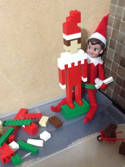 Elf On The Shelf Ideas With Lego, Elf On The Shelf Pencil Ideas, Lego Elf On The Shelf, Elf On The Shelf Furniture Diy, Elf Lego Ideas, Elf On The Shelf Binoculars, Elf On The Shelf Ideas Preschool, Lego Elf On The Shelf Ideas, Elf On Self