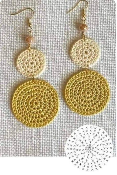 Knitted Flower Pattern, Anting Manik, Crochet Necklace Pattern, Crochet Jewlery, Chic Crochet, Crochet Heart Pattern, Crochet Jewelry Patterns, Crochet Earrings Pattern, Crochet Flower Tutorial