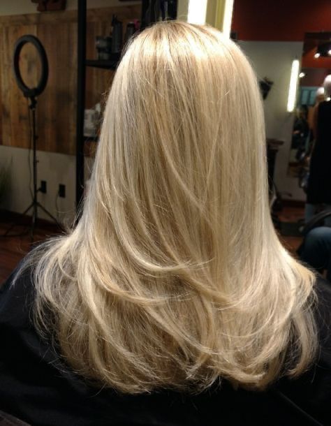 light blonde Medium Length Hair With Layers Strawberry Blonde, Blonde Feathered Hair, Blond Highlights On Blond Hair Natural, Short Layered Blonde Hair, Make Your Hair Grow Faster, Hair Styles For Long Hair, Blonde Layered Hair, Hair Grow Faster, Styles For Long Hair