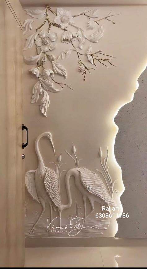 3d Wall Art Sculpture, Sculpture Art Projects, Drywall Art, Mural Art Design, Interior Design Your Home, Wall Texture Design, Diy Abstract Canvas Art, Plaster Wall Art, Clay Wall Art