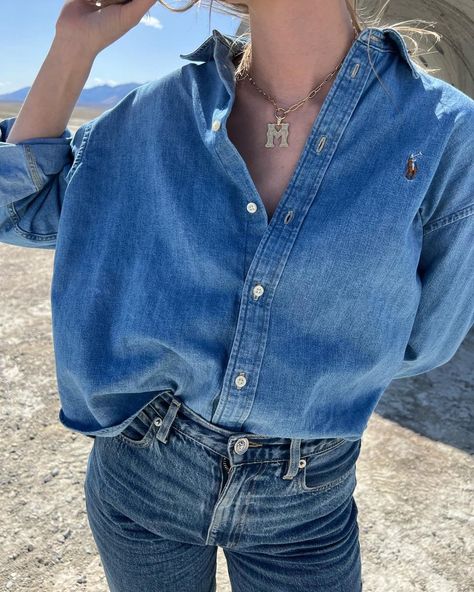 MARLO LAZ on Instagram: “The Southwestern Alphabet in its Element @steinsop” How To Style A Polo Shirt Women, Country Housewife, Eclectic Grandma, Marlo Laz, Necklace Stacks, Reign Fashion, Spring Fits, Ralph Lauren Jeans, Levi’s 501