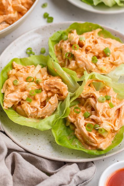 Incredibly easy, totally tasty, and 100% compliant Whole30 buffalo chicken salad is a perfect dish to meal prep for the week, whether it's your first Whole30 round or your 10th. Portion it into individual servings in grab-and-go containers, or make up a giant batch ahead of your next tailgate or potluck. With shredded chicken, chopped celery, and bold & spicy hot sauce, this chicken salad's a guaranteed hit. Whole30 Buffalo Chicken, Chicken Pasta Soup, 40 Aprons, Buffalo Chicken Salad, Whole 30 Breakfast, Pre Cooked Chicken, Cajun Chicken Pasta, Cooking Chicken To Shred, Individual Servings