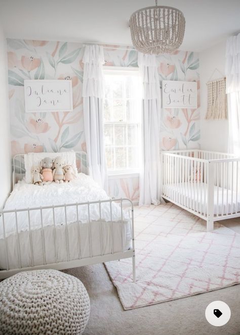 Sisters Shared Room, Baby And Toddler Shared Room, Boy And Girl Shared Bedroom, Toddler And Baby Room, Kids Rooms Shared, Cozy Baby Room, Shared Girls Room, Shared Girls Bedroom, Toddler Bedroom Girl