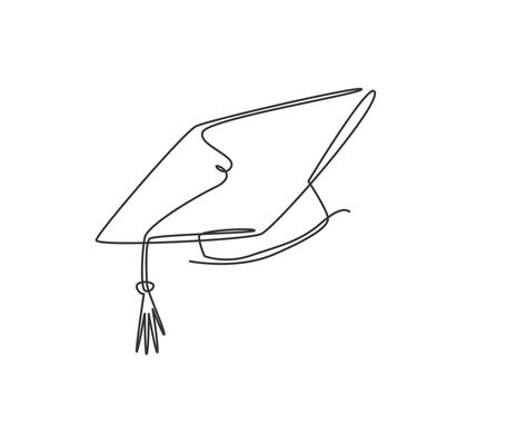 Graduation Cap Tattoo, Graduation Cap Outline, Grad Hat Drawing, Graduation Tattoo Ideas, Graduation Hat Drawing, Grad Cap Drawing, Graduation Tattoo, Graduation Cap Drawing, Graduation Icon