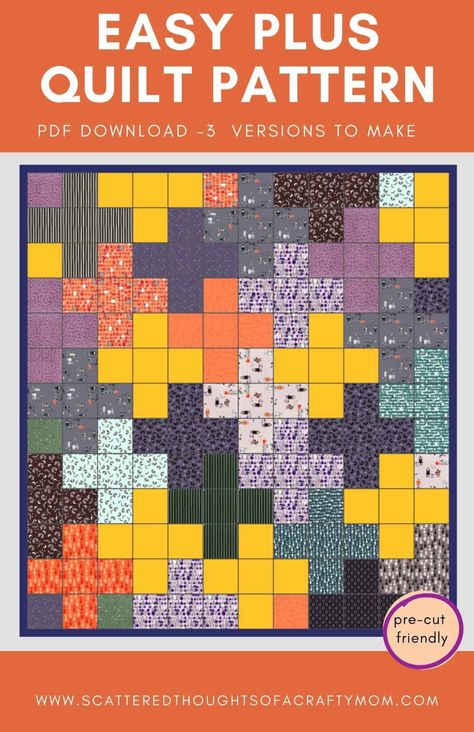 Pixilated Quilts, Plus Quilt Pattern, Quilt Beginner, Lap Quilt Size, Layer Cake Quilt Patterns, Lattice Quilt, Lap Quilt Patterns, Plus Quilt, Layer Cake Quilts