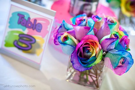 Tye-Dye Roses - Love! Dye Roses, Auction Decor, Coco Party, 70s Party Theme, 70's Party, Formal Ideas, 15 Birthday, Park Birthday, 70s Party