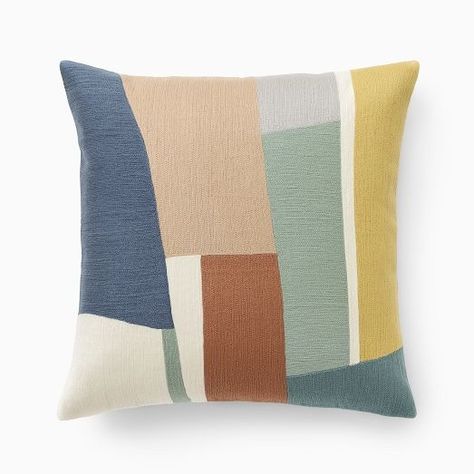 Throw Pillows, Decorative Pillows & Cushions | West Elm West Elm Pillows, Modern Decorative Pillows, West Elm Kids, Cozy Pillow, Marina Blue, Blue Feather, Cushion Pattern, Crewel Embroidery, Cushion Inserts