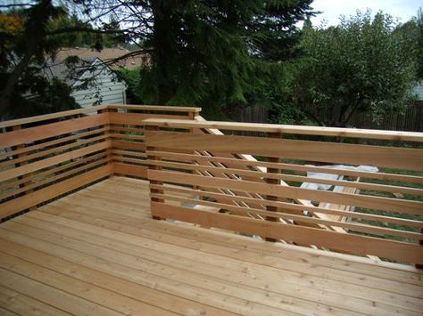 Deck Ideas, Contemporary Outdoor, Deck Design, Deck Handrail, Deck Railings Horizontal Deck Railing, Reling Design, Deck Handrail, Wood Deck Railing, Patio Railing, Deck Railing Design, Laying Decking, Cedar Deck, Pergola Swing