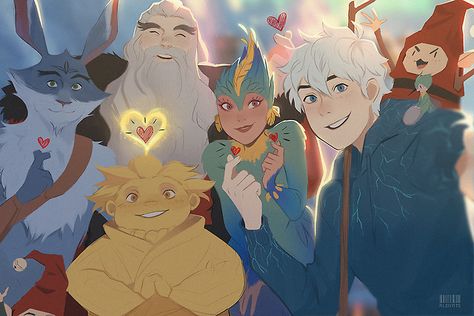 Rise of the Guardians by Benteja Rise Guardians, Jackson Overland, Dreamworks Art, Guardians Of Childhood, Hiro Big Hero 6, Future Poster, Rise Of The Guardians, Jack Rabbit, Dreamworks Animation