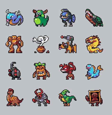 Aesthetic Pixelart, Bing Chilling, Pixel Game, Pixel Characters, Pixel Art Tutorial, 8bit Art, Cool Pixel Art, Creatures Art, Pixel Art Characters