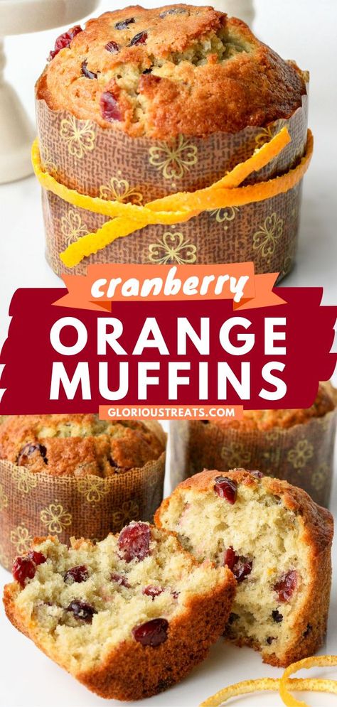 Cranberry Orange Muffins, Easter brunch, Mother's day brunch, breakfast muffins Panera Muffins, Dried Cranberry Muffins, Cranberry Orange Muffin Recipe, Cranberry Recipes Muffins, Orange Muffin Recipe, Cafe Breakfast, Cranberry Orange Muffins, Bakery Style Muffins, Orange Muffins