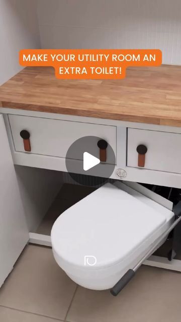 49 likes, 0 comments - hidealooApril 18, 2024 on : "Turn your utility room into an extra toilet! The Hidealoo is a retractable toilet mechanism which enables users to store away their toil...". Retractable Toilet, Small Bathroom Design, Utility Room, Space Savers, Counter Top, Ikea Hack, Room Inspo, Small Bathroom, Plumbing