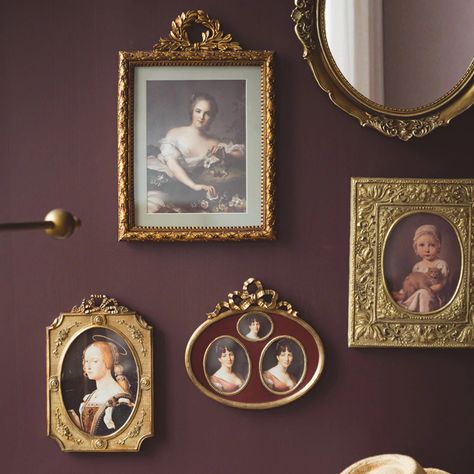 Smarter Shopping, Better Living! Aliexpress.com Vintage Gallery Wall Ideas, Queen Bathroom, Interior Design Colorful, Gold Frame Gallery Wall, Framed Vintage Art, Ornate Frames, Modern Home Interior, Antique Picture Frames, Vintage Inspired Art