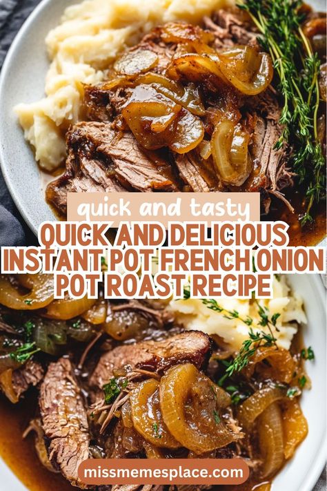 Instapot Chuck Roast, Roast Onions, French Onion Pot Roast, Chuck Roast Recipes, Cozy Gathering, Pot Roast Recipe, Beef Pot Roast, Roast Beef Recipes, Lunch And Dinner Recipes