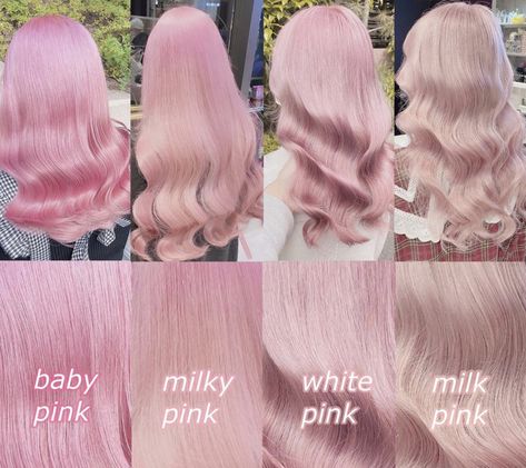 Fun Pink Hair, Pink Hair Color Ideas, Pink Hair Color, Light Pink Hair, Pink Hair Dye, Korean Hair Color, Cute Hair Colors, Dyed Hair Inspiration, Hair Color Pastel