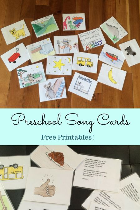 Kids Songs Cards - Free Printable - Visual song cards for preschoolers and toddlers Song Cards, Learning Music, Preschool Class, Card Format, Preschool Songs, Baby Songs, Education Motivation, Education Quotes For Teachers, Alphabet Preschool