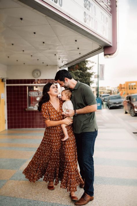 DFW Family Photographer Downtown Grapevine and Rockledge Park Session | MORGAN ELLIS | DFW Photographer | Photography for Couples & Families Family Photoshoot Downtown, Family Downtown Photoshoot, Downtown Photoshoot Family, Downtown Family Photos, Downtown Family Photoshoot, Family Photos Downtown, City Family Photos, Family Photo Location Ideas, Urban Family Photography