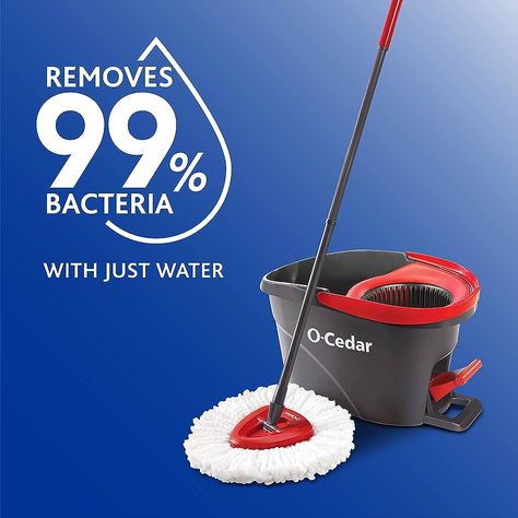 O-Cedar Easywring Microfiber Spin Mop & Bucket Floor Cleaning System with 1 Extra Refill : Amazon.ca: Health & Personal Care Mop System, Mop Bucket, Cleaning System, Spin Mop, Cleaning Mops, Microfiber Mops, Cleaning Gadgets, Mop Heads, Floor Cleaning