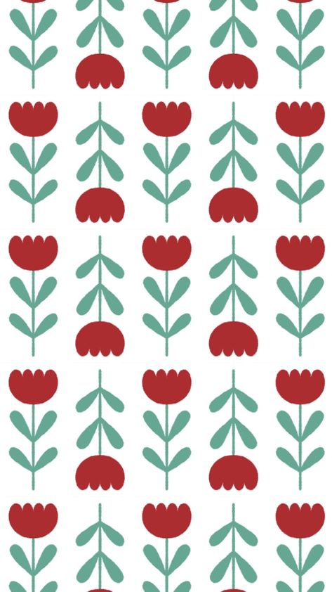 Scandinavian Phone Wallpaper, Traditional Floral Pattern, Scandinavian Floral Pattern, Scandinavian Pattern Geometric, Christmas Floral Illustration, Scandinavian Design Pattern, Nordic Illustration, Nordic Flowers, Nordic Patterns