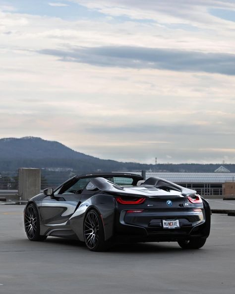 BMW i8 Roadster black Bmw I8 Black, Bmw I8 Roadster, I8 Roadster, Royce Car, Roadster Car, Tokyo Drift Cars, Bmw I, Aesthetic Cool, Bmw Wallpapers