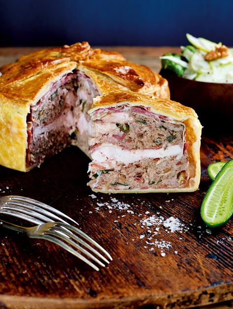 Terrine Pie, Pork Pie Recipe, Pork Terrine, Hot Water Pastry, Terrine Recipe, Pork Hock, Ginger Biscuits, Murray River, Pastry Pie