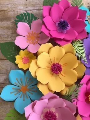 Moana Backdrop, Wallpaper Crafts, Diy Flores, Fiesta Tropical, Flower Wreaths, Flower Paper, Paper Flower Template, Paper Flower Backdrop, Paper Flowers Craft