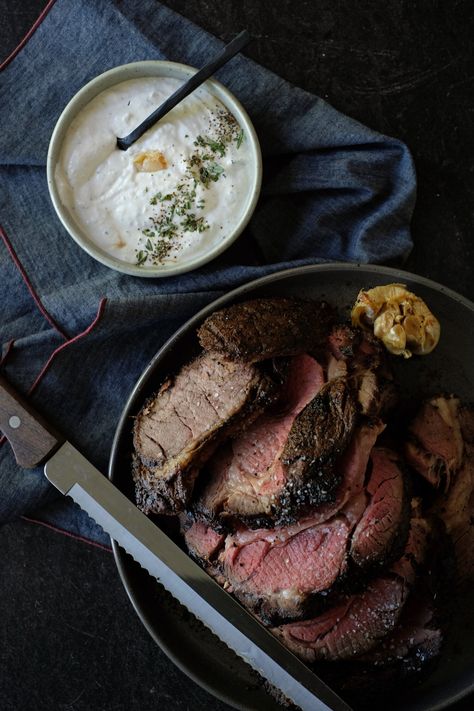 [Recipe] Chuck Eye Roast + Horseradish Cream Sauce — Redhouse Beef • Bakersfield, California • Grass-Fed Beef + Provisions Chuck Eye Roast Recipes, Chuck Eye Roast, Eye Roast, Horseradish Cream Sauce, Backyard Bbq Grill, Horseradish Cream, Bakersfield California, Beef Chuck Roast, Dry Rub